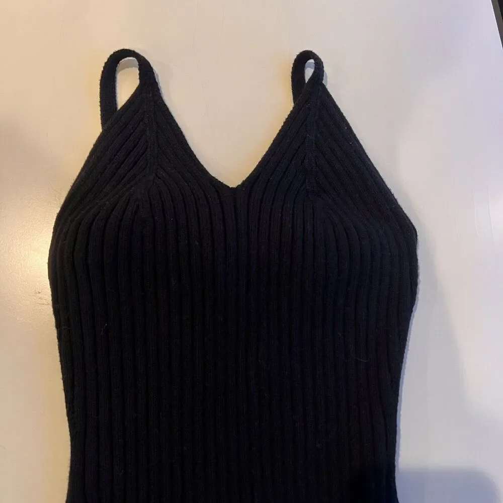 Free People Black Phoebe Sweater Dress in Size Small